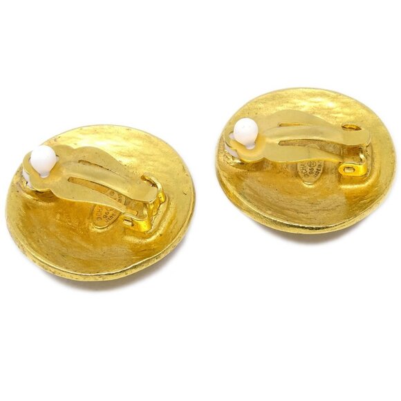 Chanel Button Earrings Clip-On Gold - Picture 4 of 4